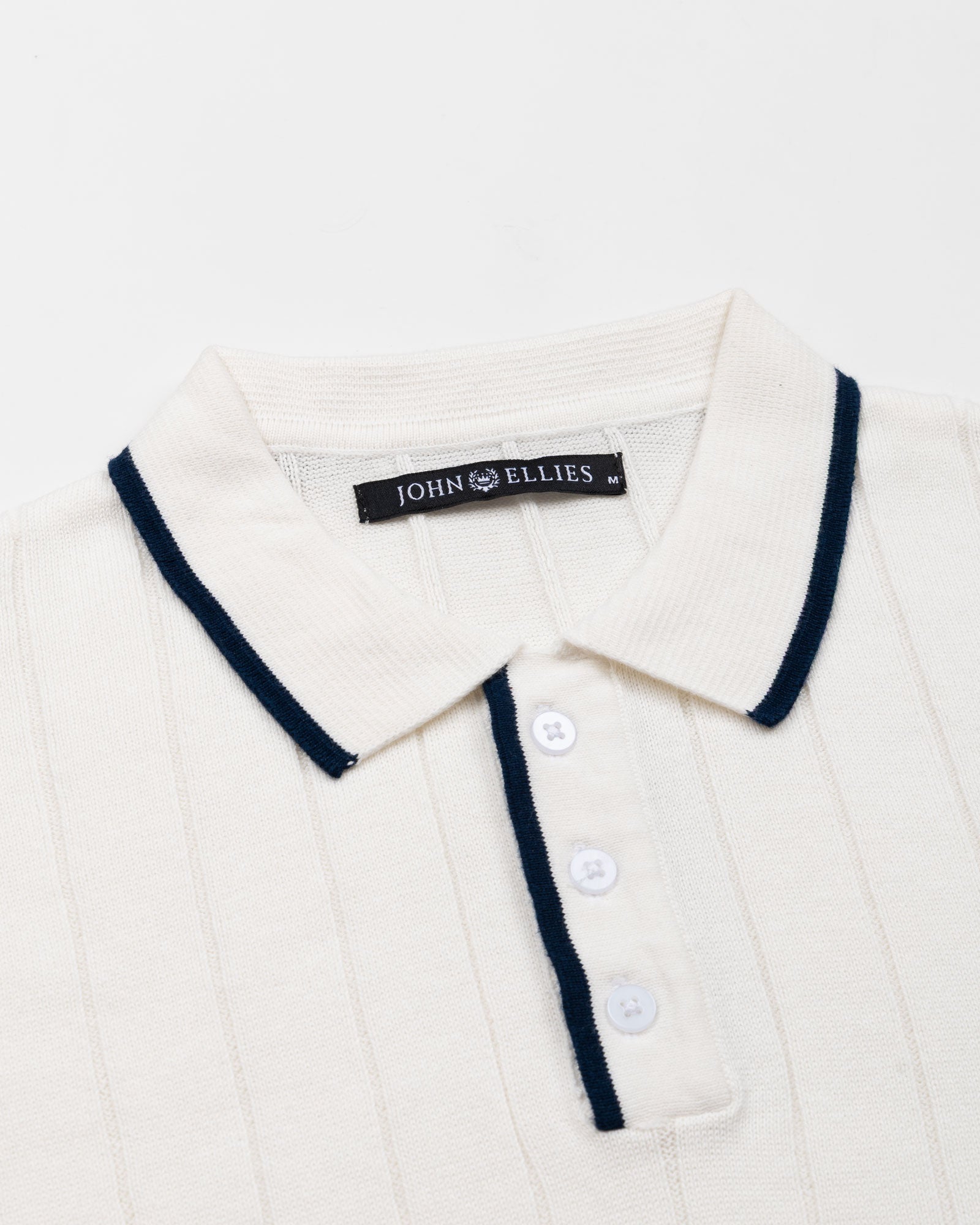 Alberan White Cotton Polo T-Shirt - John Ellies