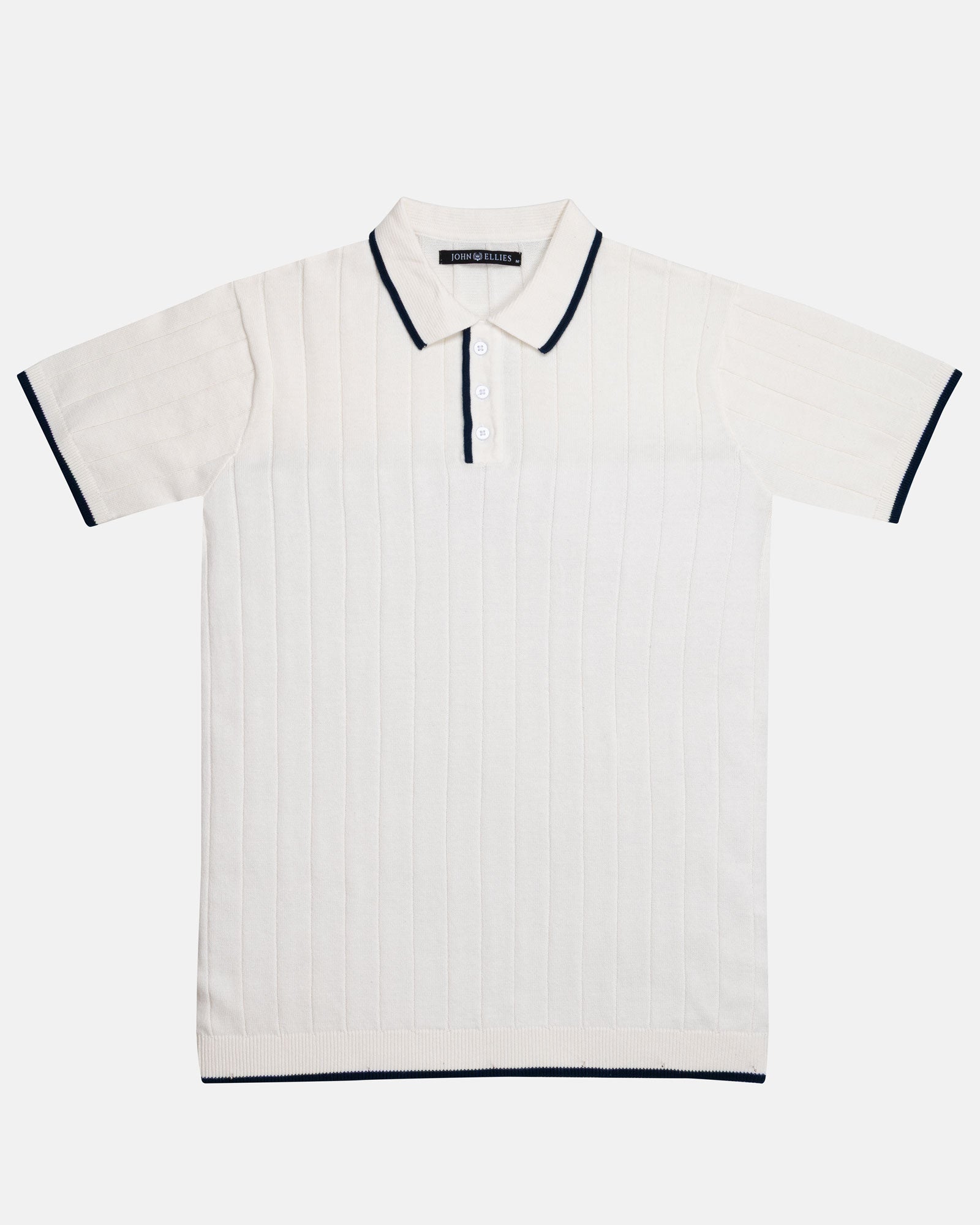 Alberan White Cotton Polo T-Shirt - John Ellies