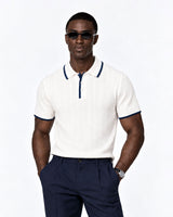 Alberan White Cotton Polo T-Shirt