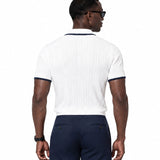 Alberan White Cotton Polo T-Shirt