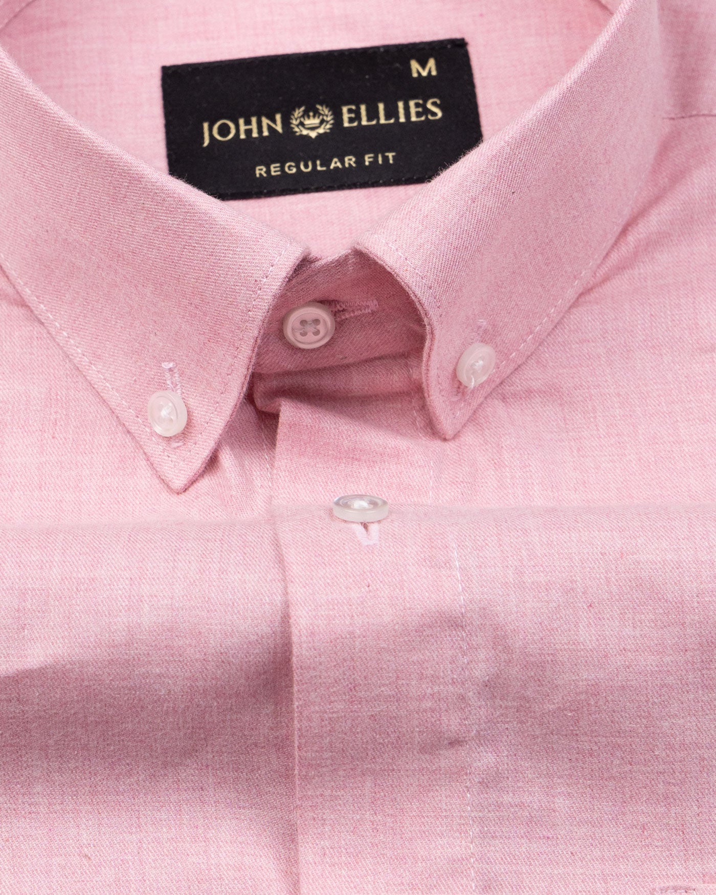 Classiccontour Froly Pink Plain Linen Button Down Shirt - John Ellies