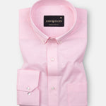 Classiccontour Froly Pink Plain Linen Button Down Shirt - John Ellies