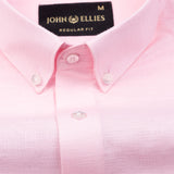 Classiccontour Froly Pink Plain Linen Button Down Shirt - John Ellies