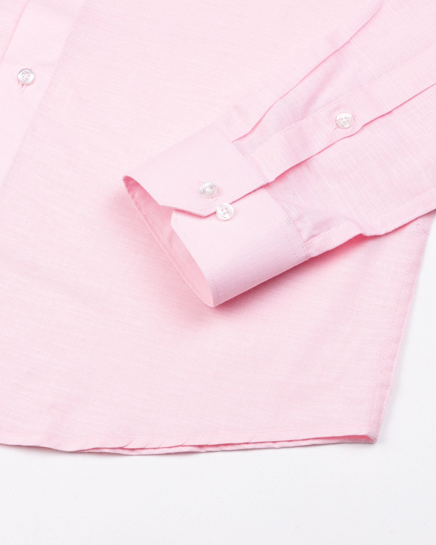 Classiccontour Froly Pink Plain Linen Button Down Shirt - John Ellies