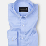 Hadly Blue Houndstooth Button Down Shirt - John Ellies