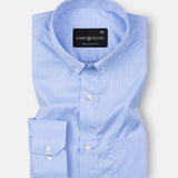 Hadly Blue Houndstooth Button Down Shirt - John Ellies