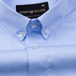 Hadly Blue Houndstooth Button Down Shirt - John Ellies