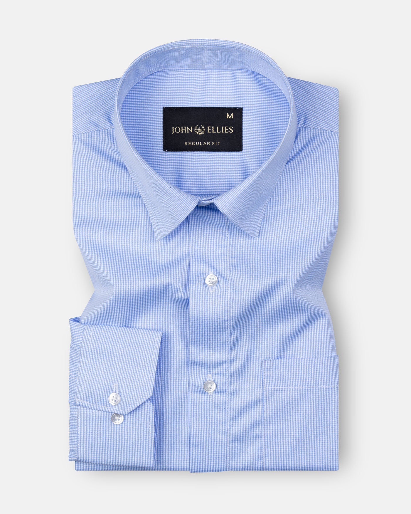 Hadly Blue Houndstooth Shirt - John Ellies