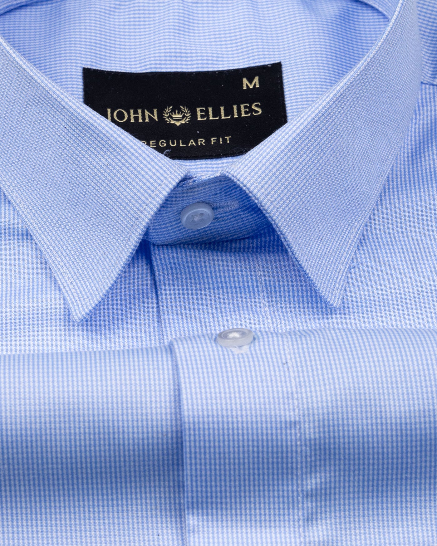 Hadly Blue Houndstooth Shirt - John Ellies