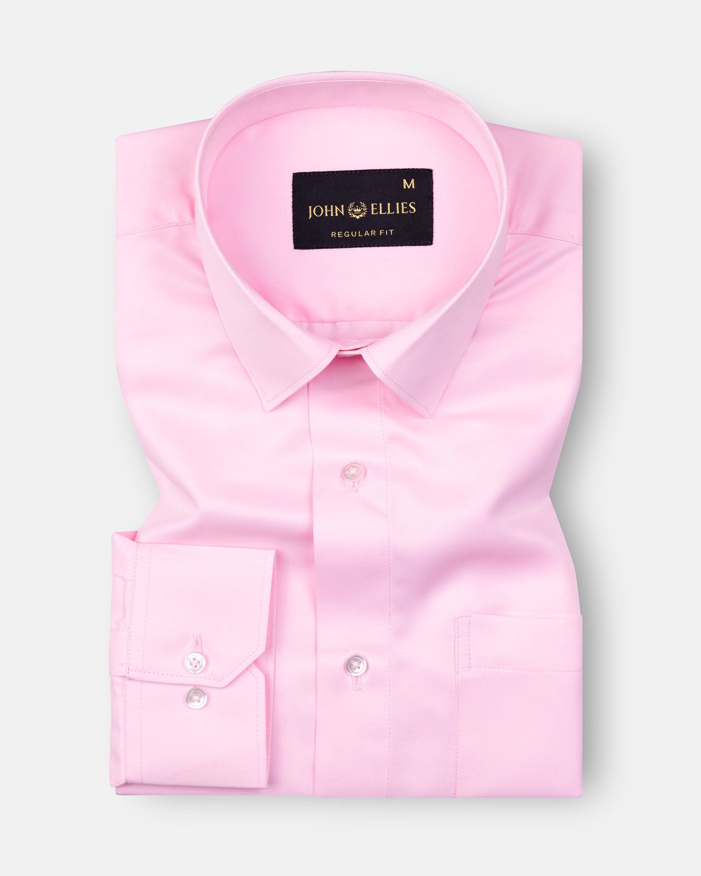 Alykaso Pink Wrinkle Free Cotton Shirt - John Ellies