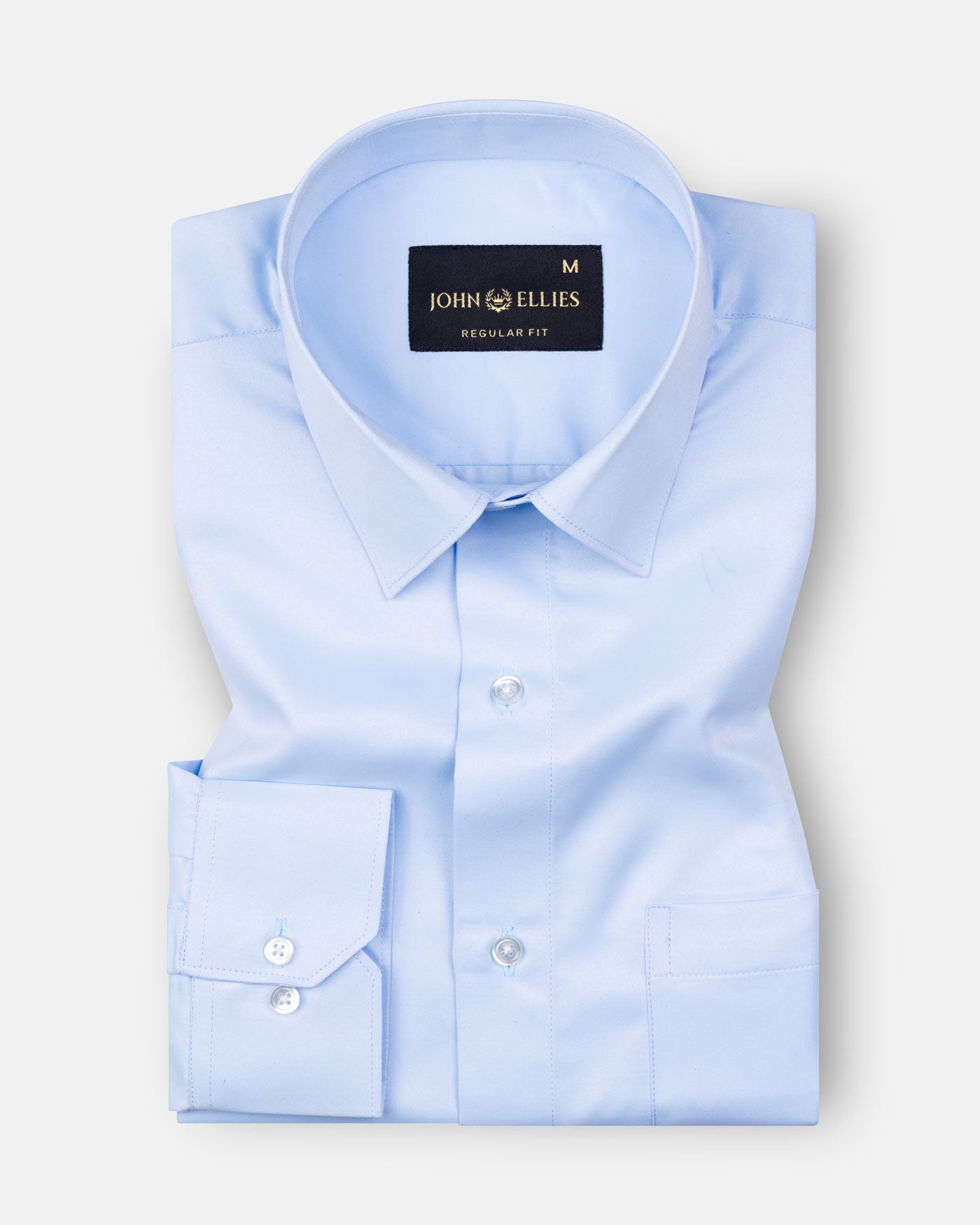 Alykaso Sky Wrinkle Free Cotton Shirt - John Ellies