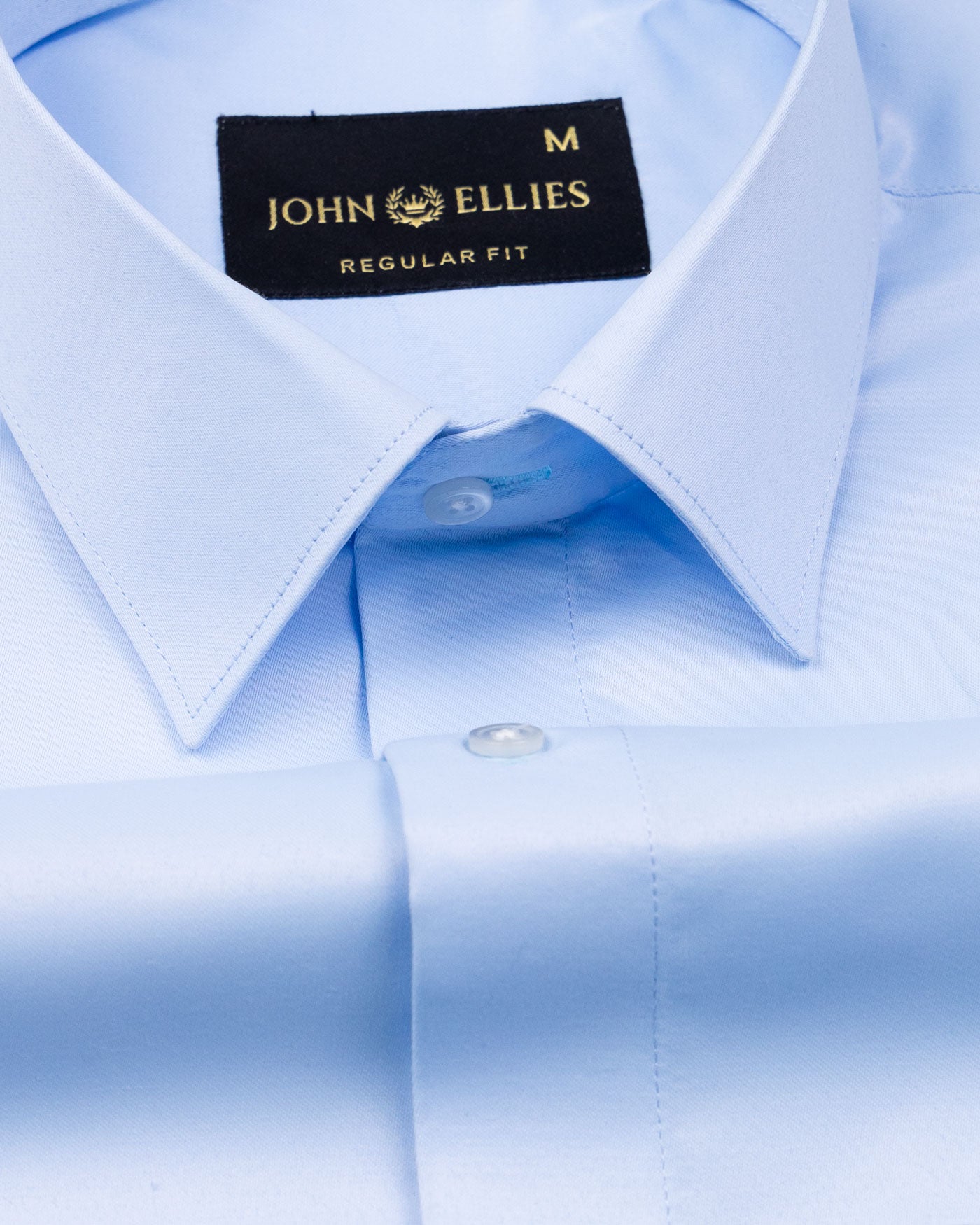 Alykaso Sky Wrinkle Free Cotton Shirt - John Ellies