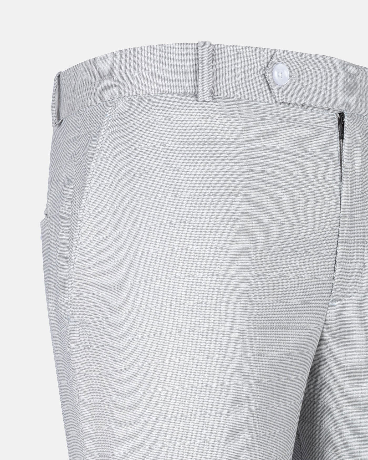 Dranix Silver Checked Cotton Pant - John Ellies