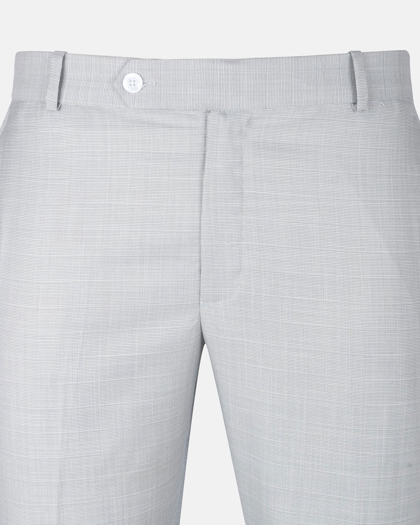 Dranix Silver Checked Cotton Pant - John Ellies