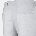 Dranix Silver Checked Cotton Pant - John Ellies
