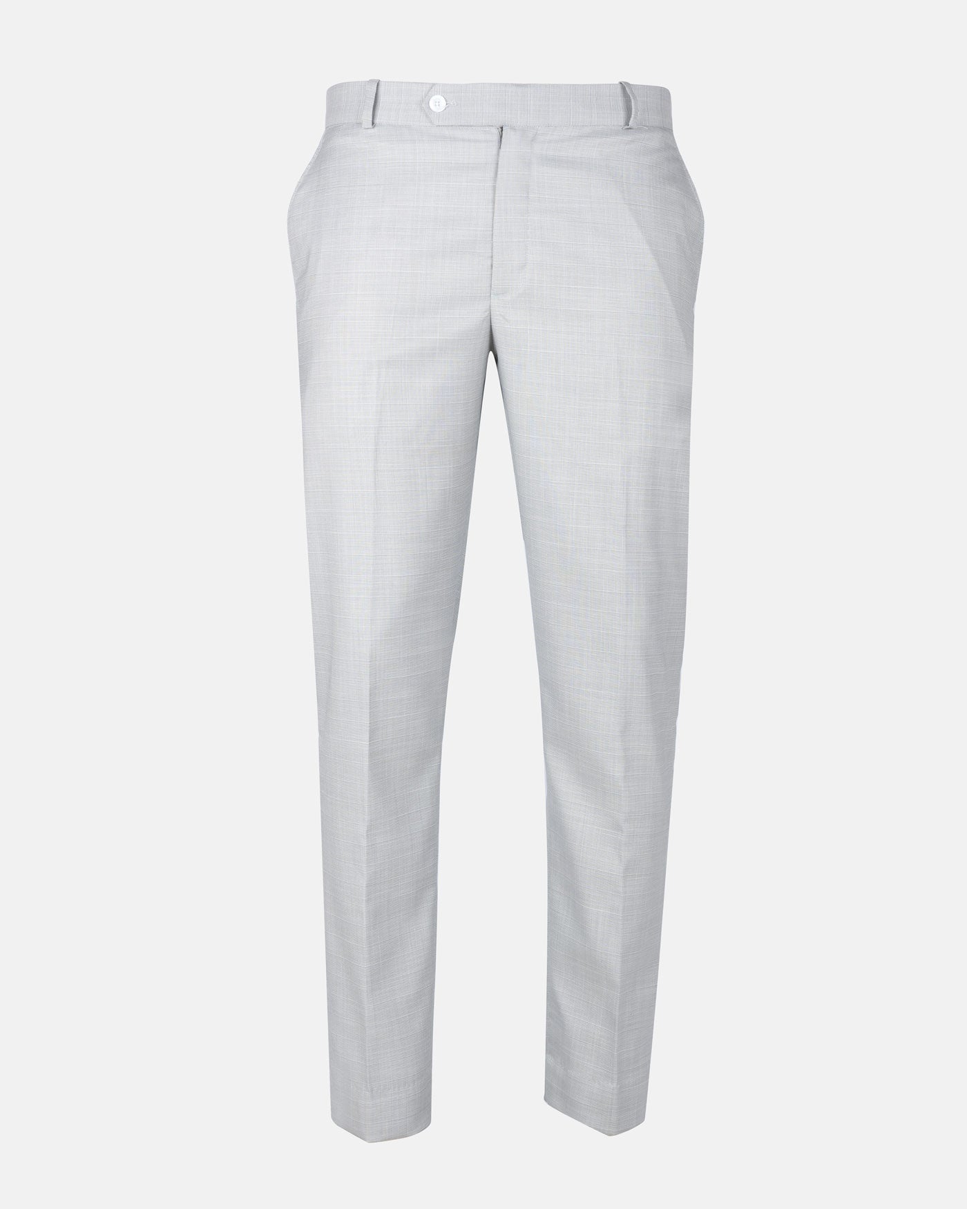 Dranix Silver Checked Cotton Pant - John Ellies