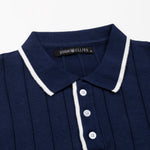 Alberan Navy Blue Cotton Polo T-Shirt - John Ellies