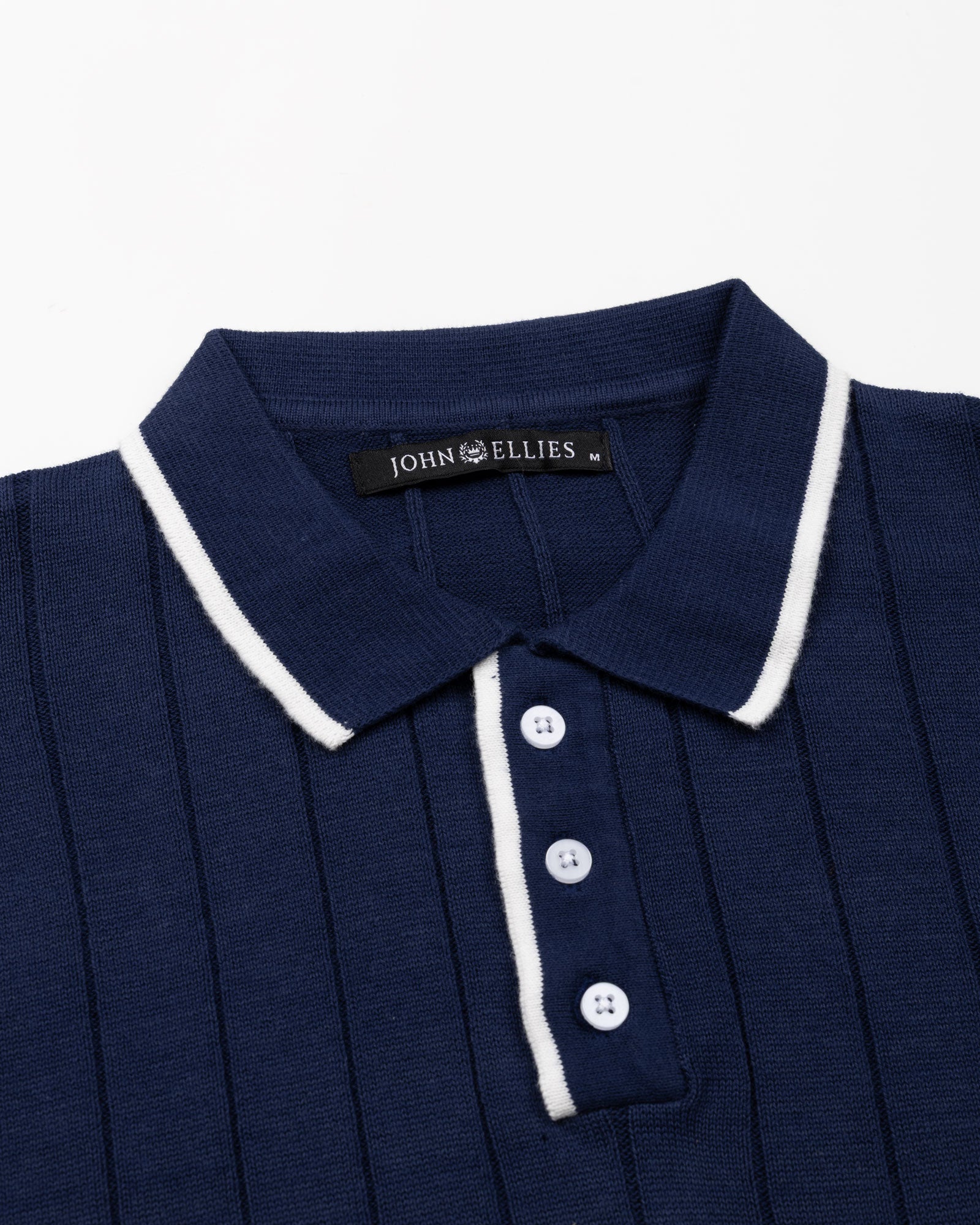 Alberan Navy Blue Cotton Polo T-Shirt - John Ellies