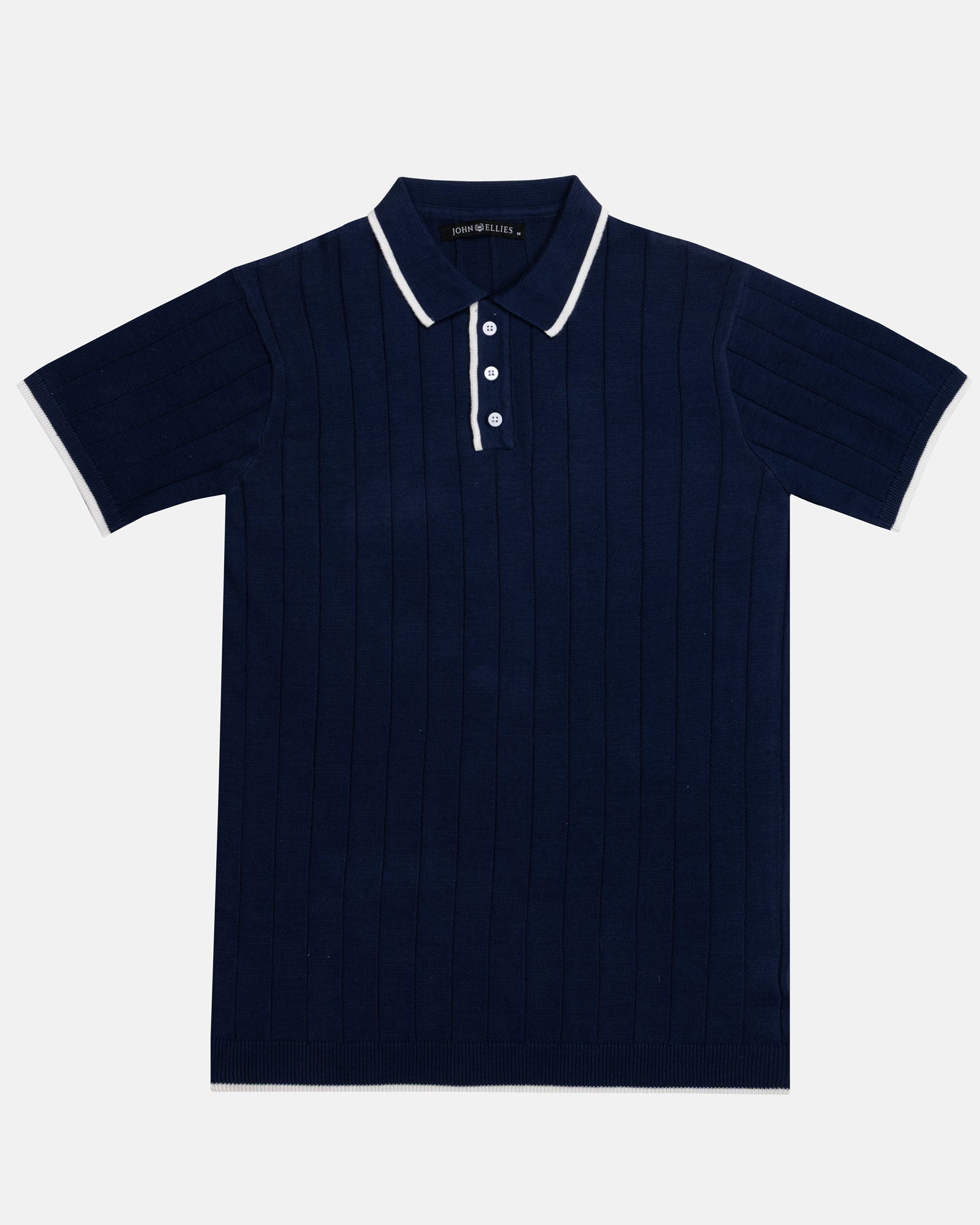 Alberan Navy Blue Cotton Polo T-Shirt - John Ellies