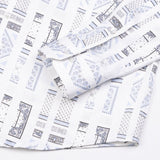 Artistryaegis White and Blue Cotton Printed Shirt - John Ellies