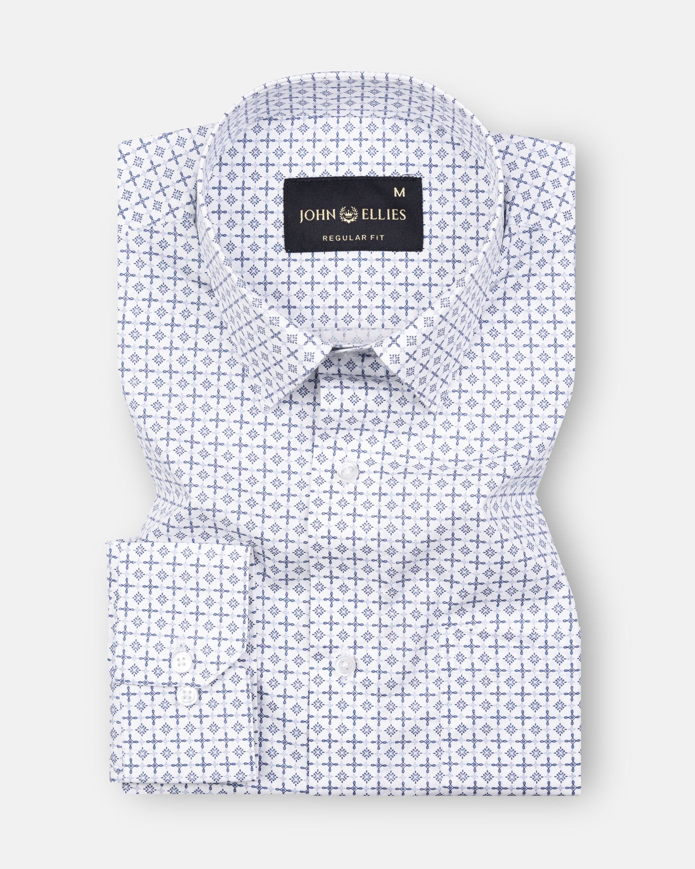 Artistryaegis White Cotton Printed Shirt - John Ellies