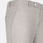 Dranix Cream Checked Cotton Pant - John Ellies