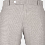 Dranix Cream Checked Cotton Pant - John Ellies