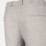 Dranix Cream Checked Cotton Pant - John Ellies