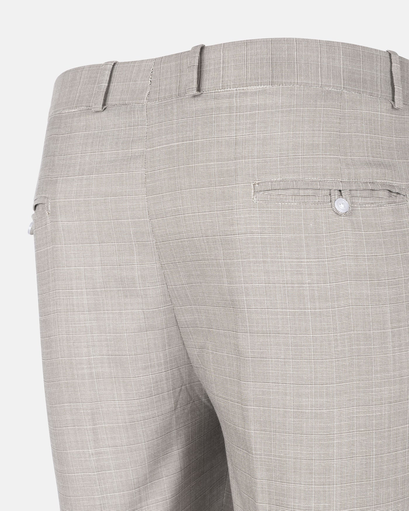 Dranix Cream Checked Cotton Pant - John Ellies