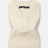 Alberan Cream Cotton Polo T-Shirt - John Ellies