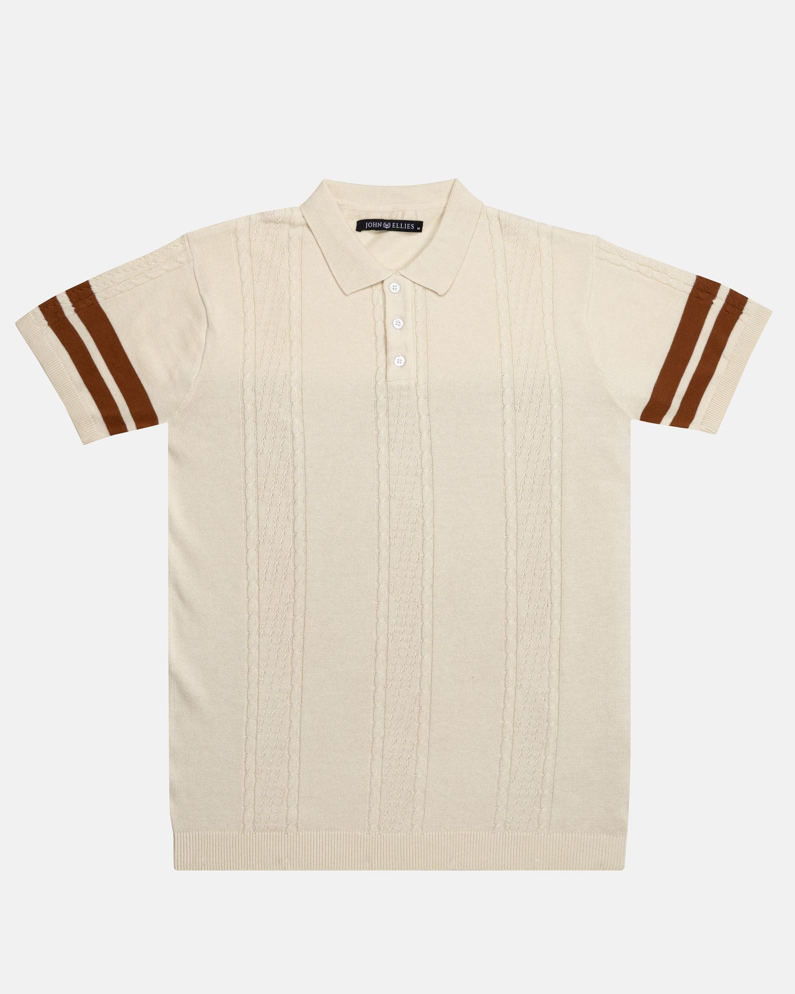 Alberan Cream Cotton Polo T-Shirt - John Ellies