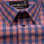 Essen Ruddy Pink and Blue Cotton Check Shirt - John Ellies