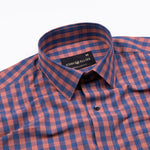 Essen Ruddy Pink and Blue Cotton Check Shirt - John Ellies