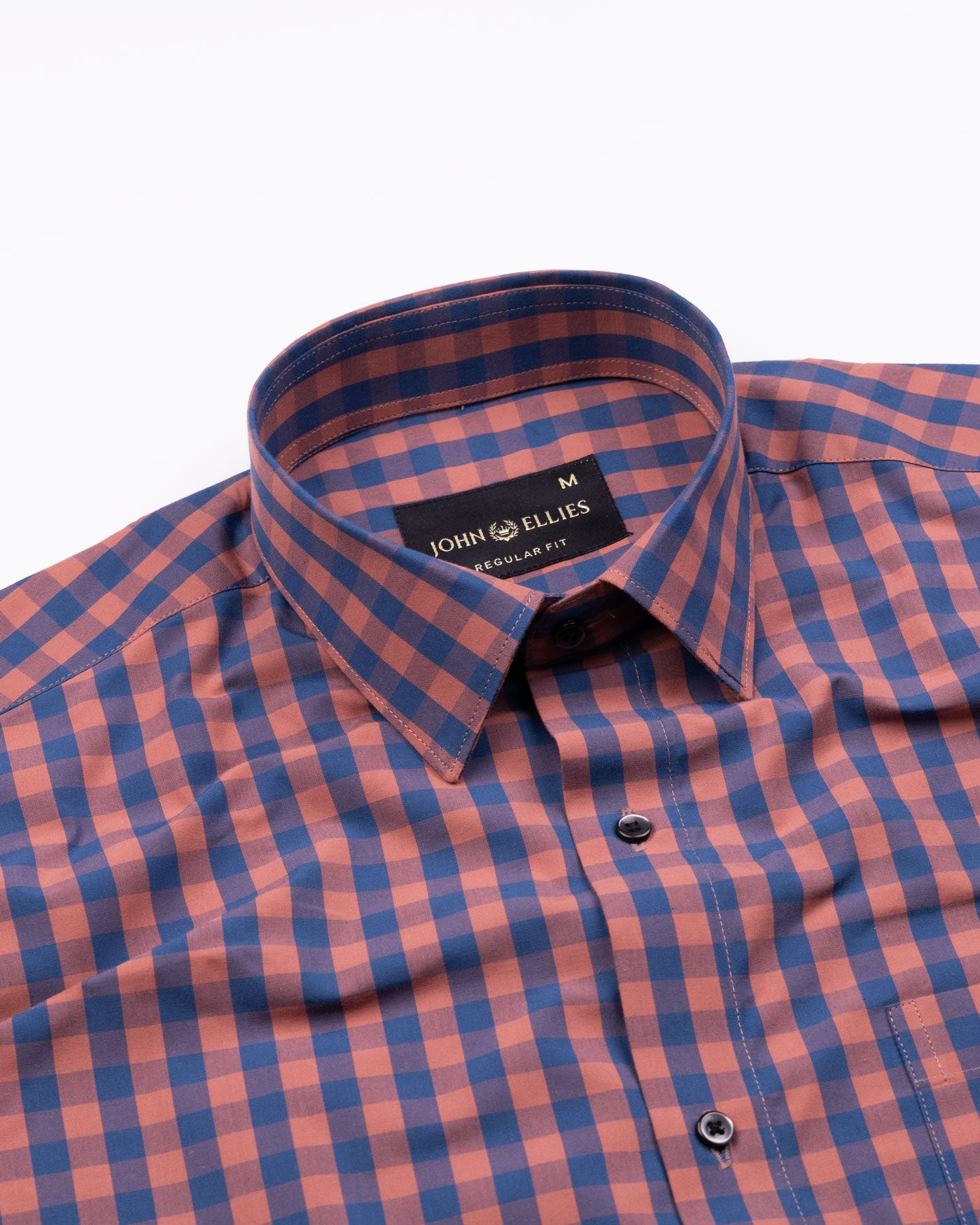 Essen Ruddy Pink and Blue Cotton Check Shirt - John Ellies