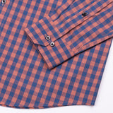 Essen Ruddy Pink and Blue Cotton Check Shirt - John Ellies