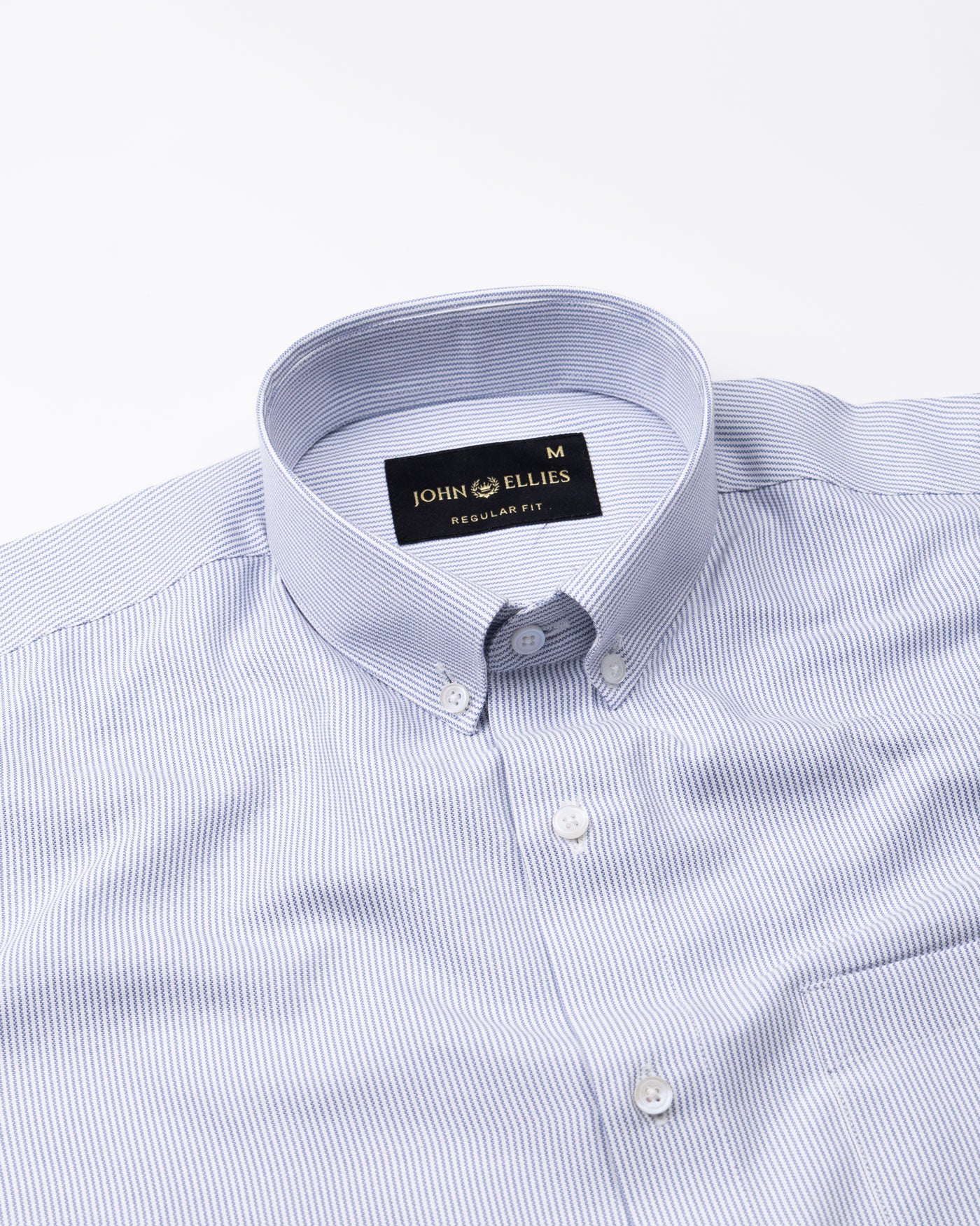 Siento Felix Grey Single Stripe Oxford Cotton Shirt - John Ellies