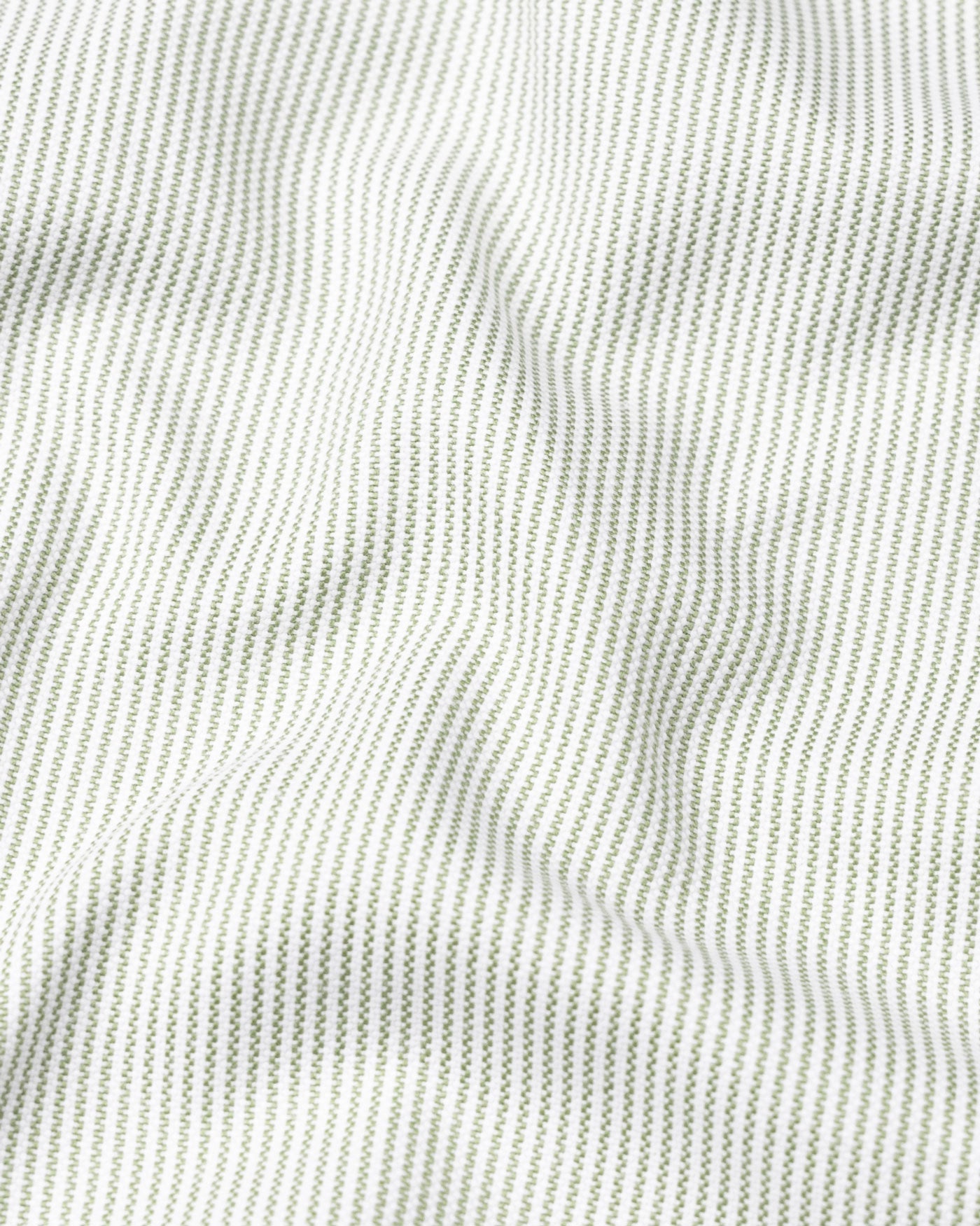 Siento Felix Olive Single Stripe Oxford Cotton Shirt - John Ellies