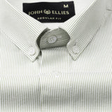 Siento Felix Olive Single Stripe Oxford Cotton Shirt - John Ellies