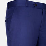 Zernol Blue Formal Cotton Stretchable Pant - John Ellies