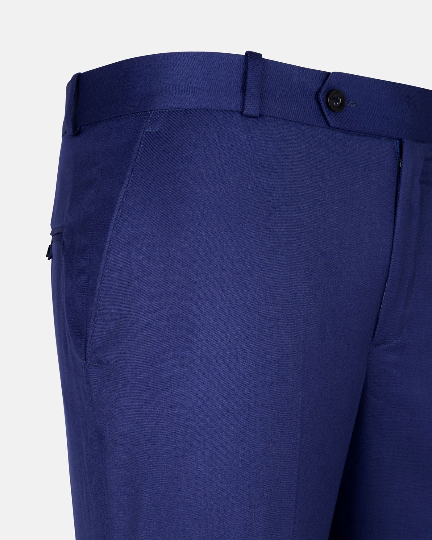 Zernol Blue Formal Cotton Stretchable Pant - John Ellies