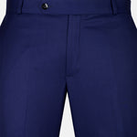 Zernol Blue Formal Cotton Stretchable Pant - John Ellies
