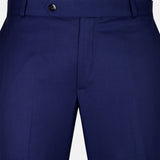 Zernol Blue Formal Cotton Stretchable Pant - John Ellies