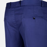 Zernol Blue Formal Cotton Stretchable Pant - John Ellies