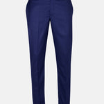 Zernol Blue Formal Cotton Stretchable Pant - John Ellies
