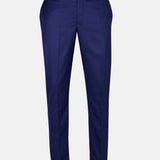 Zernol Blue Formal Cotton Stretchable Pant - John Ellies