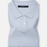 Alberan Sky Blue Cotton Polo T-Shirt - John Ellies