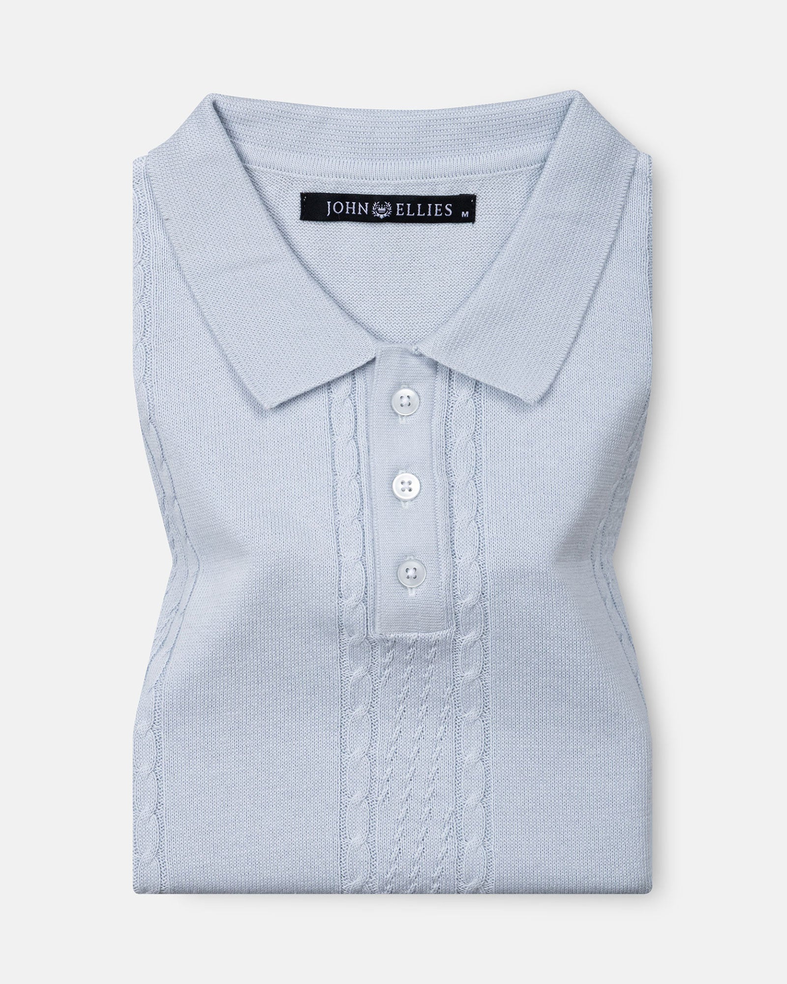 Alberan Sky Blue Cotton Polo T-Shirt - John Ellies