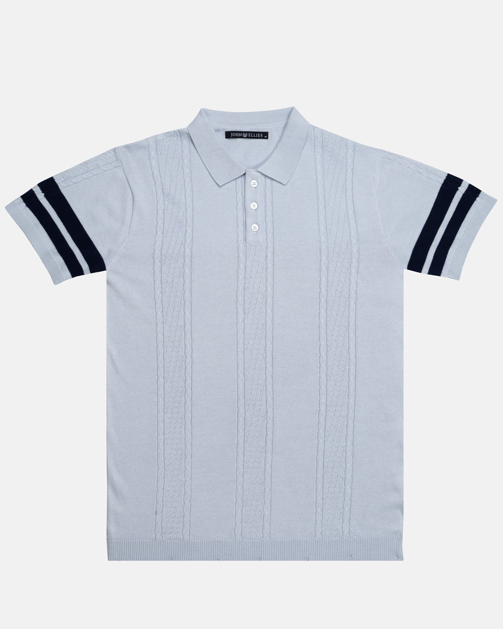 Alberan Sky Blue Cotton Polo T-Shirt - John Ellies