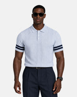 Alberan Sky Blue Cotton Polo T-Shirt