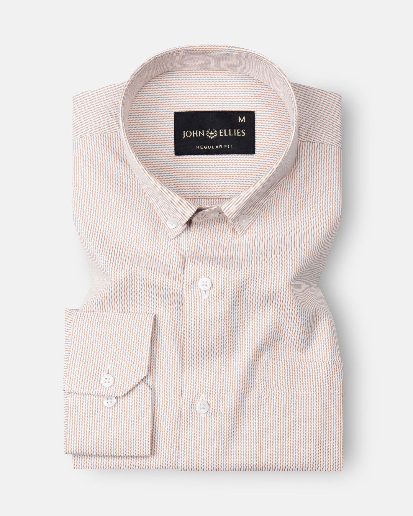 Siento Felix Orange Single Stripe Oxford Cotton Shirt - John Ellies